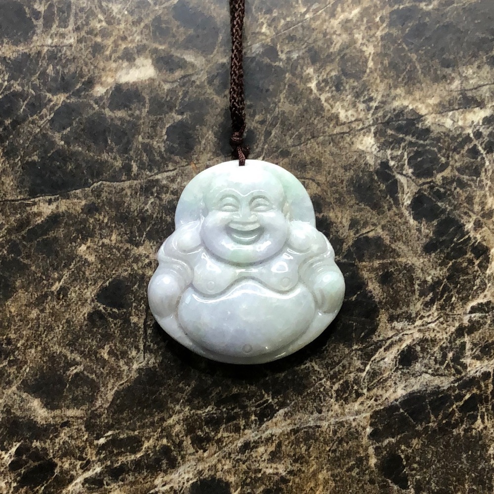 Certified Jadeite Happiness Buddha New